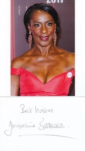Jacqueline Boatswain - Grange Hill - Hollyoaks - SIGNED INDEX CARD + PHOTO - Foto 1 di 2