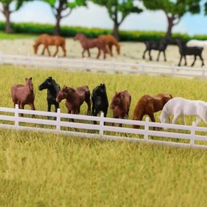 80pcs Model Trains HO Scale 1:87 Model Horses Painted Farm Animals AN8701 - Picture 1 of 6