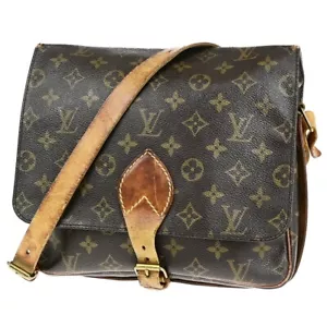 LOUIS VUITTON Cartouchiere GM Shoulder Bag Monogram Leather Brown M51252 69SJ385 - Picture 1 of 15