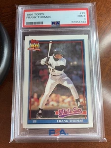 Frank Thomas 1991 Topps #79 PSA 9 como nuevo A - Imagen 1 de 2