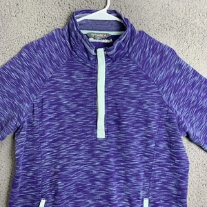 Avalanche Sweatshirt Womens Large Long Sleeve Button Pullover Purple Casual - Picture 1 of 14
