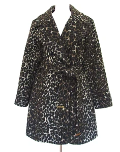 Preston & York Mantel Gr. 18 W Damen Gepardenmuster Wollmischung Gürtel Trench Taschen - Bild 1 von 5