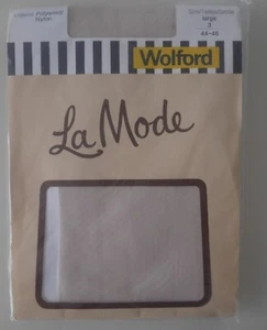 Absolute Rarity: Wolford La Mode Tights! Size: L! Color: Sandy (Beige) - Picture 1 of 3