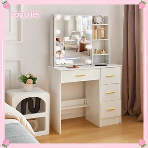 10 LED Birnen Lichter Spiegel mit USB-Anschluss Kosmetik Schminktisch Make-up Kommode Tisch - Bild 1 von 13