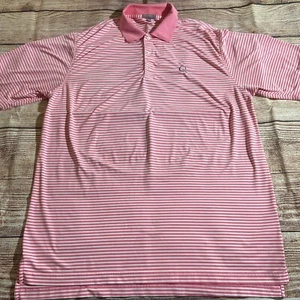 Peter Millar Summer Comfort Herren Golf Poloshirt XL gestreift rosa kurzarm - Bild 1 von 8