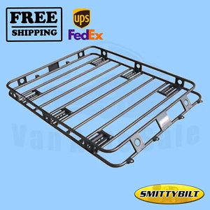 Roof Basket Defender Black Steel Smittybilt for Hummer H2 2003-2009 - Picture 1 of 3