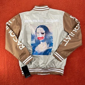 MEMBERS ONLY Mens SMALL Jean Michel Basquiat Mona Lisa Aviator Windbreaker NEW - Picture 1 of 8