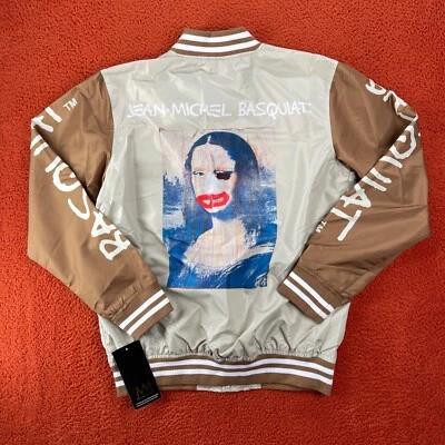 MEMBERS ONLY Mens SMALL Jean Michel Basquiat Mona Lisa Aviator Windbreaker NEW - Image 1 of 4