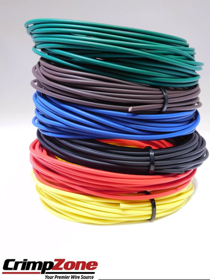 150 FEET 12 GAUGE GXL HIGH TEMP AUTOMOTIVE PRIMARY WIRE 6 COLORS 25 FT EACH - Image 1 of 4