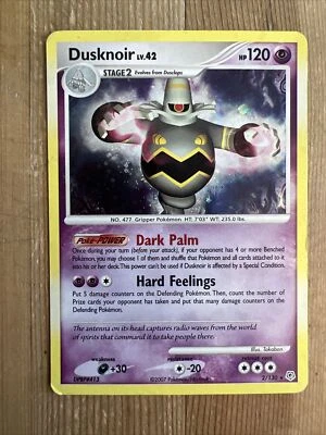 Pokemon TCG - Dusknoir 2/130 Holo Rare - 2007 D&P Base Set - MP - Image 1 of 2