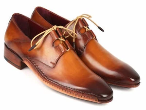 Paul Parkman Ghillie Lacing Handsewn Shoes Light Brown (ID#022-CML) - Picture 1 of 6