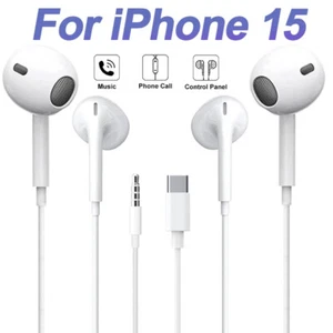 Przewodowe słuchawki typu C do Apple iPhone 15 Pro Max douszne z mikrofonem - Zdjęcie 1 z 8
