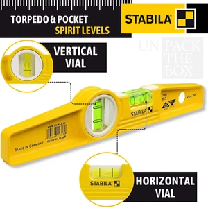 Spirit Level Magnetic High Quality Ruler Stable Measure Tool Holster 2 Vial - Picture 1 of 10