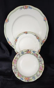 VINTAGE ROYAL ALBERT BONE CHINA HARTINGTON PATTERN - 3PC SET-DP,BB,BOWL (3 avail - Picture 1 of 12