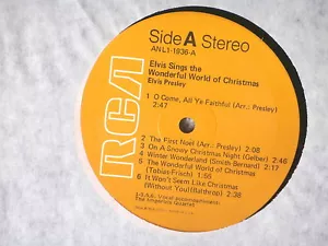 ELVIS PRESLEY~SINGS THE WONDERFUL WORLD OF CHRISTMAS~IN SHRINK~NEAR MINT ~ LP - Imagen 1 de 2