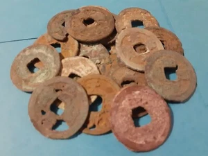 Schöne alte chinesische Bargeldmünzen 17.-19. Jahrhundert ZUFÄLLIGE Auswahl - Bild 1 von 6