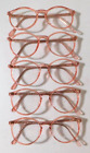Vintage 5 Pc. Lot Elite Optical Newark Pink 50/20 Eyeglass Frame Nos #F7