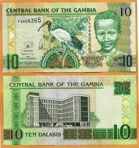 Billete de papel moneda Gambia 2013 unc 10 Dalasis P-26(3) - Imagen 1 de 1