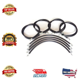 612/01100 612/01300 -  JCB BACKHOE 3/8 BSP FRONT LOADER ARM HOSE KIT L+R, 8 PCS. - Picture 1 of 5