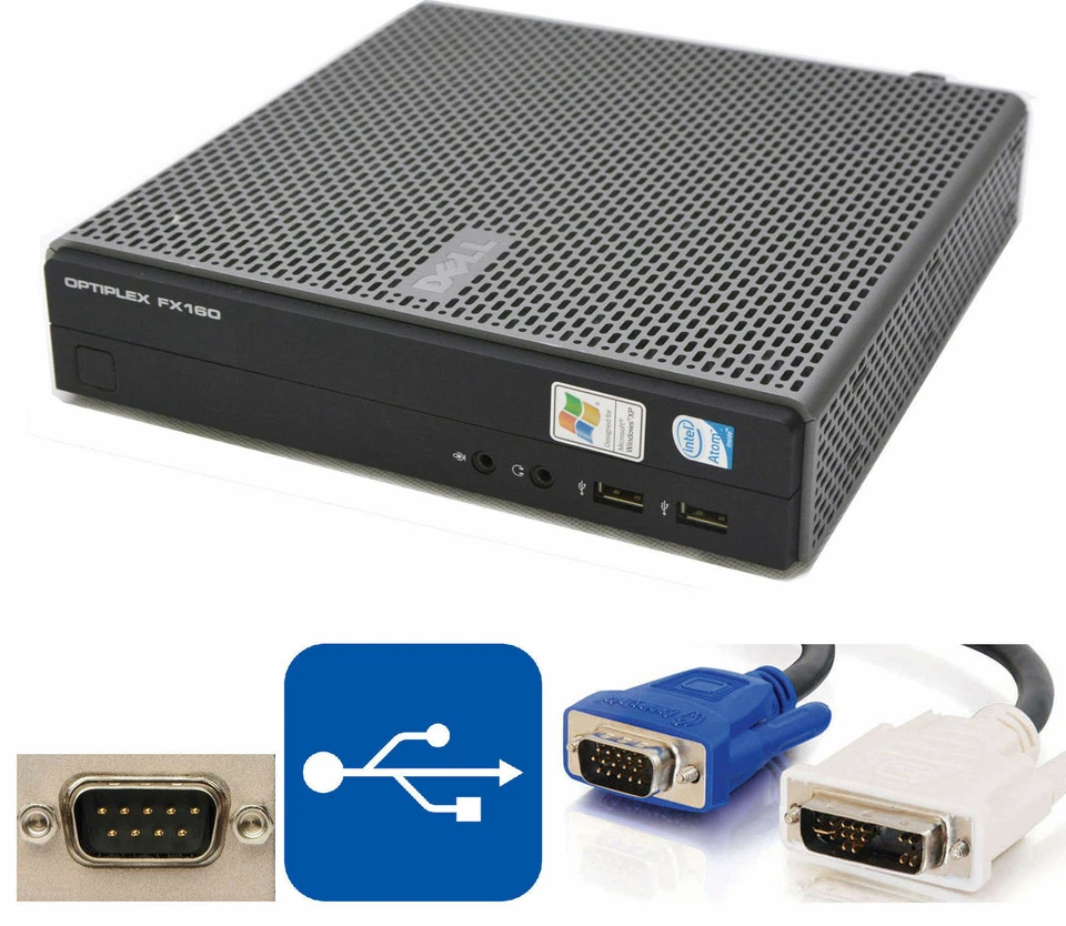 Dell Mini Pc Fx160 Schnelle 80Gb Hdd 2 Gb Ssd Festplatte 2Gb Ddr2 Win Xpe #O32 - Image 1 of 1