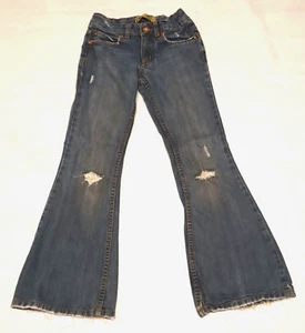 OND Old Navy slim Hipster Flare girls blue denim pants jeans size 8 - Picture 1 of 10