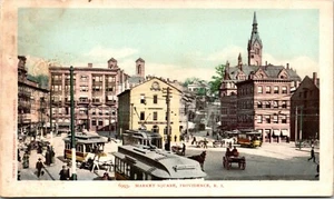 Postal Market Square Providence Rhode Island RI UNP carro de caballos coches de calle - Imagen 1 de 2