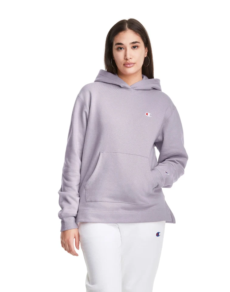 Champion WL9300 Womens Reverse Weave Hoodie Open Bottom Smoked Lilac Medium