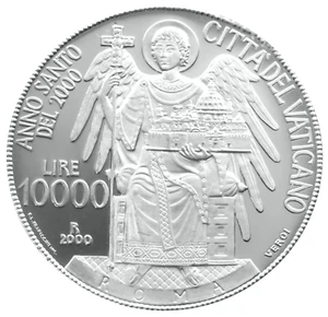 VATICAN 10000 LIRE 2000 ( Rome ) SILVER Commem. coin (KM# 315) PROOF - Picture 1 of 5
