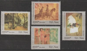 2019 Vietnam Briefmarken Seidengemälde Scott # 3624-3627 postfrisch - Bild 1 von 1