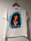 T-Shirt Aaliyah R&B Graffiti Sprayfarbe weiß X-Large