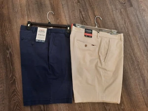 Mens 34w IZOD Saltwater Stretch Shorts & Mens CHAPS 34w stretch shorts - Picture 1 of 8