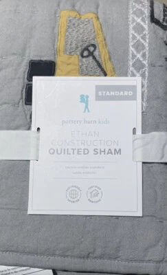 POTTERY BARN KIDS Construcción Ethan Acolchado Estándar Falsa Nuevo con Etiquetas Foto 1 de 2