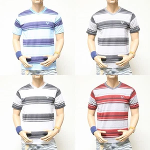 Camiseta Mangas Cortas Nuevo con Etiquetas Para Hombre Cuello en V Diseño a Rayas S M L XL - Imagen 1 de 4