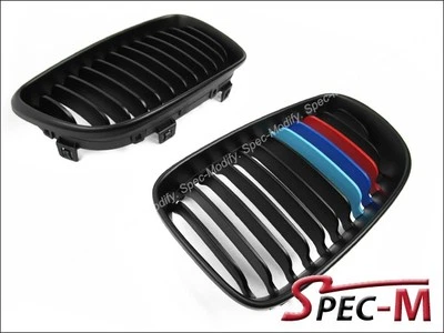 /// M Tri Matte Black Front Grille For 08-13 BMW E82 116i 118i 120i 128i 135i - Image 1 of 3