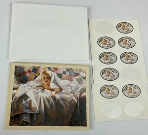 Steve Hanks Blank Note Cards SET of 8 Baby Infant "Peeking Out" Lang Bookmark - Picture 1 of 5