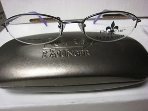 FLEUR DE LIS Eyeglass Frames Style  ORLY in LAVENDER  51-18-135    - Picture 1 of 3
