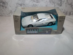 Vintage Testors Burago Miami Vice Ferrari Testarossa 1/24 Die-Cast Car w/Box - Picture 1 of 10