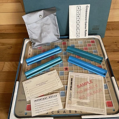 Vintage 1977 Scrabble Deluxe Edition Turntable Complete Selchow & Righter USA - Image 1 of 4