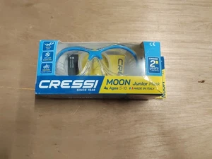Cressi Moon Junior Kids Dive Mask, 5-10 years, CLEAR/BLUE - Picture 1 of 8