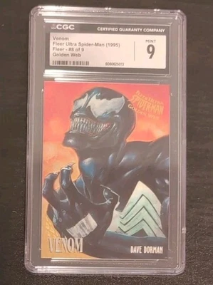 Venom #8 1995 Fleer Ultra Spider-Man Masterpieces Golden Web CGC 9 Mint - Image 1 of 2