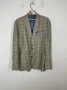 Blazer Cremieux Hombre 46R Beige 100% Lino Ventana Primavera Boda Sin Estructura - Imagen 1 de 9