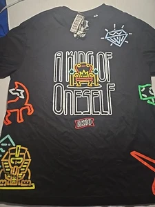 AKOO Herren Grafik T-Shirt King Of Oneself Akoo Neon Größe 2XL Neu mit Etikett - Bild 1 von 12
