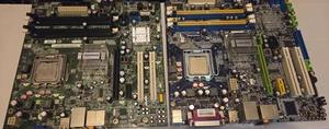 2x FOXCONN Motherboards P65M-V G33M02 w/ Processors Q6600 2.40 GHz E4400 2.00GHz - Picture 1 of 13