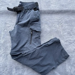 BC Clothing Pants Mens Mx30 Gray Convertible Cargo Belted Hiking Stretch Shorts - Picture 1 of 20