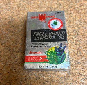 Eagle Brand medizinisches Öl 0,8 flüssige Unzen Schmerzlinderung Kampfer Menthol Lavendel neu - Bild 1 von 7