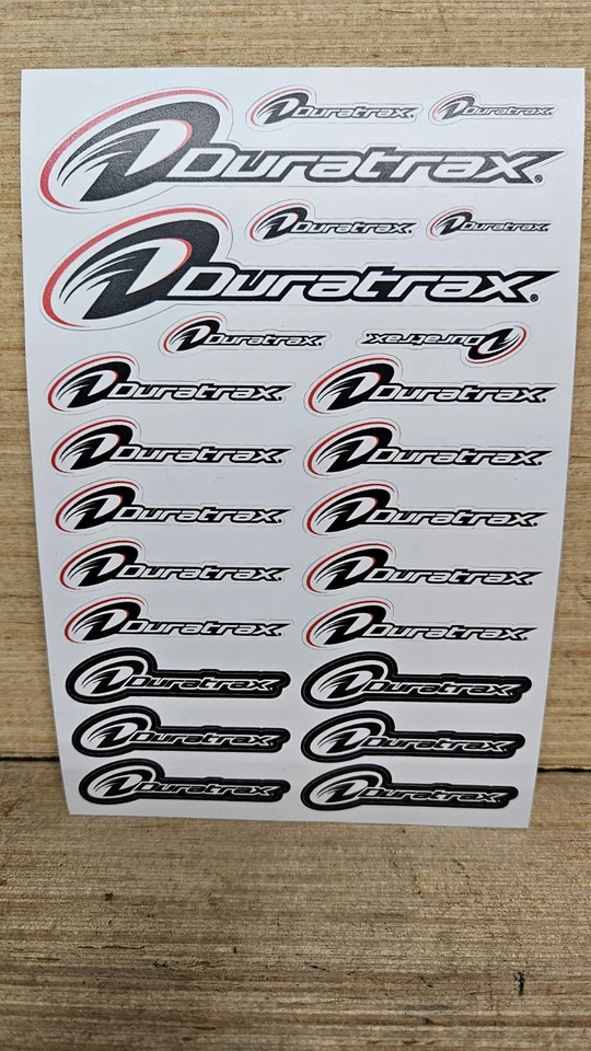 🔥 Duratrax Rc Sticker Sheet Black & Red 6"×4" Duratrax Sheet Stickers Rc Decal - Image 1 of 3