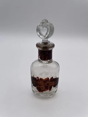 Vintage Glass Apothecary Bottle With Stopper - Image 1 of 4