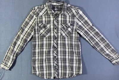 Camisa I Jeans By Buffalo Para Hombres S Vaquero Occidental Camisa a Cuadros Manga Larga con Botones Foto 1 de 4