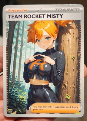Misty - Waifu - Goddess - DIY - Full Art - Glossy - Trainer Card - Image 1 of 2