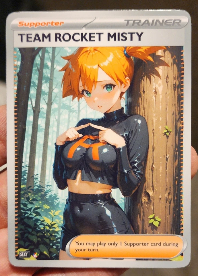 Misty - Waifu - Goddess - DIY - Full Art - Glossy - Trainer Card - Image 1 of 2